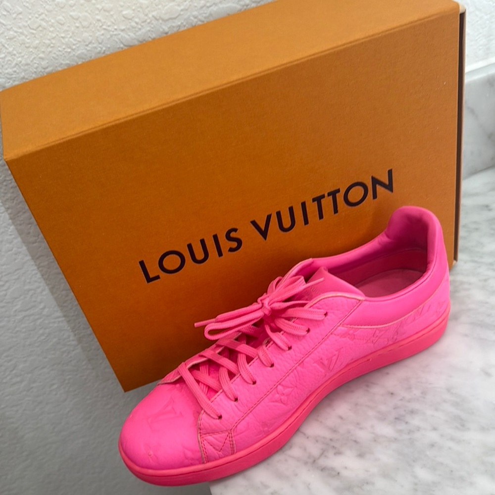 Louis Vuitton Men’s hot Pink Sneakers - Picture 3 of 9
